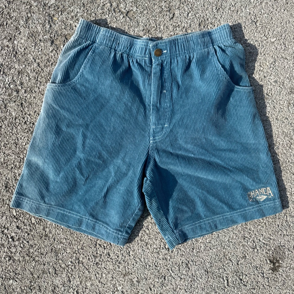Ghanda Teal Corduroy Men's Shorts